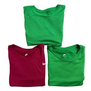 Lot of 3 Nike Dri Fit Men's Green Short Sleeve Athletic T-Shirt XL